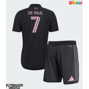 Inter Miami Rodrigo De Paul #7 Dětské Venkovní dres komplet 2026-27 Krátký Rukáv (+ trenýrky)